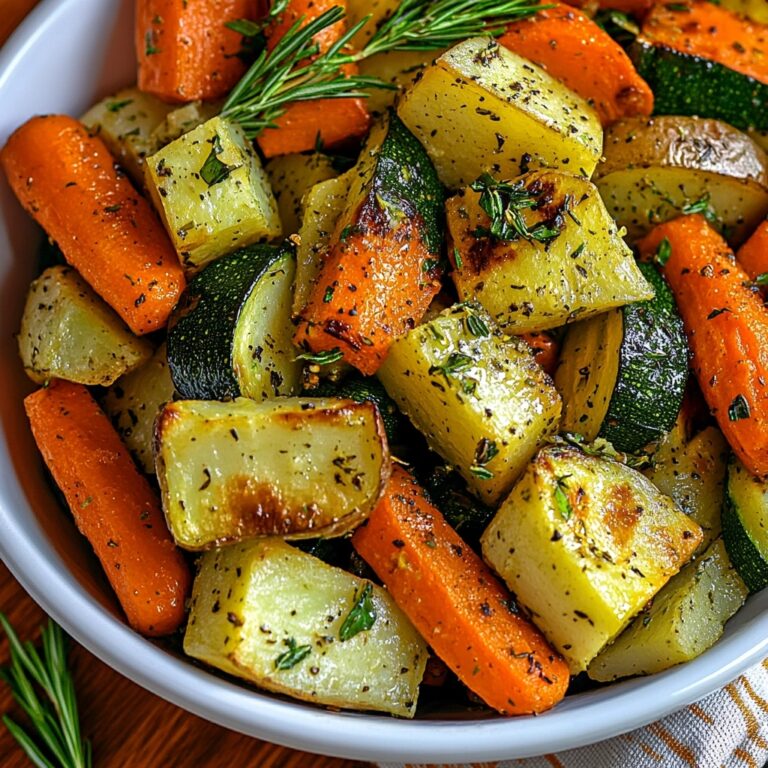 Garlic Herb Roasted Veggies: Potatoes, Carrots & Zucchini