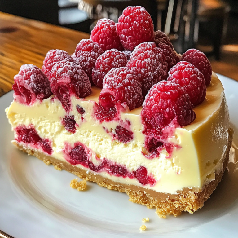 Raspberry White Chocolate Cheesecake