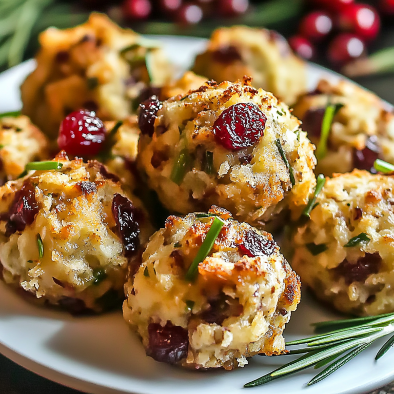 Easy Cranberry Turkey Stuffing Balls
