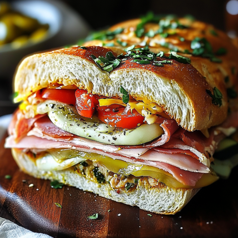 Classic Italian Muffuletta Sandwich