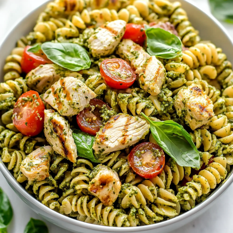 Easy Chicken Pesto Pasta Salad