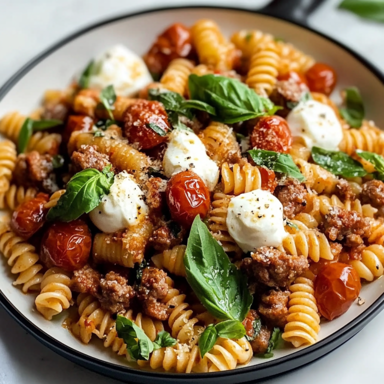 Caprese Pasta with Italian Sausage