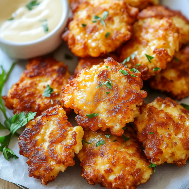 Cheesy Chicken Fritters