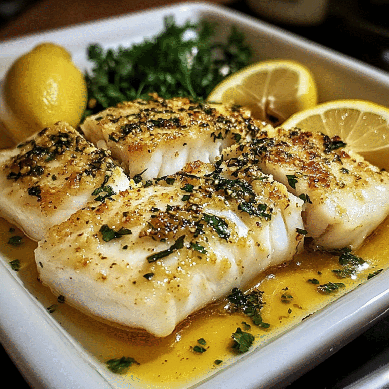 Lemon Butter Baked Cod