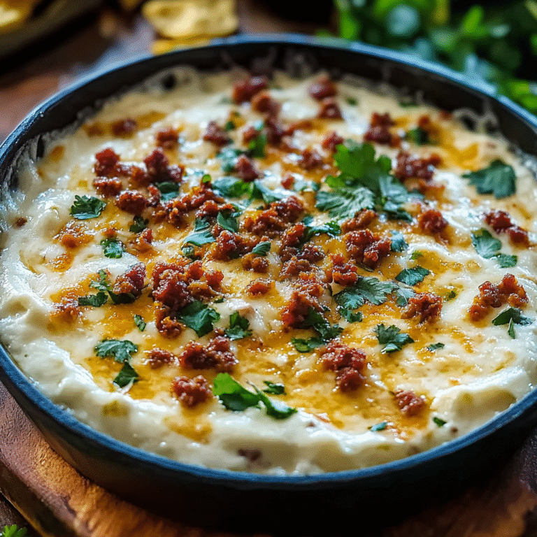 Creamy Queso Blanco Dip with Chorizo