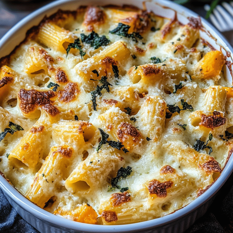 Creamy Butternut Squash Rigatoni Bake