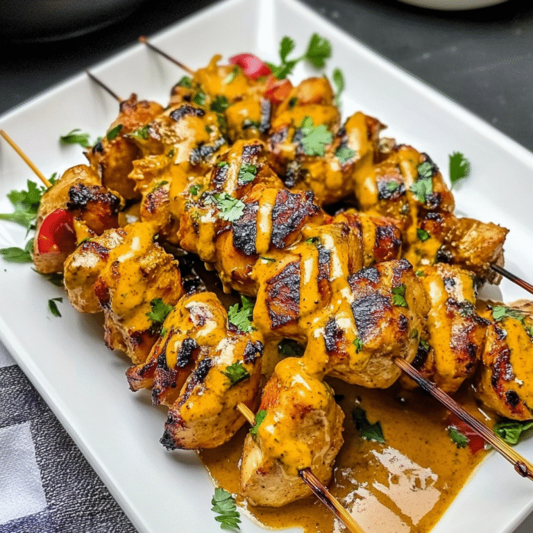 Thai Curry Chicken Skewers