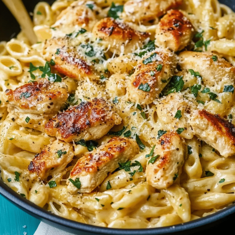 Creamy Garlic Chicken Parmesan Pasta