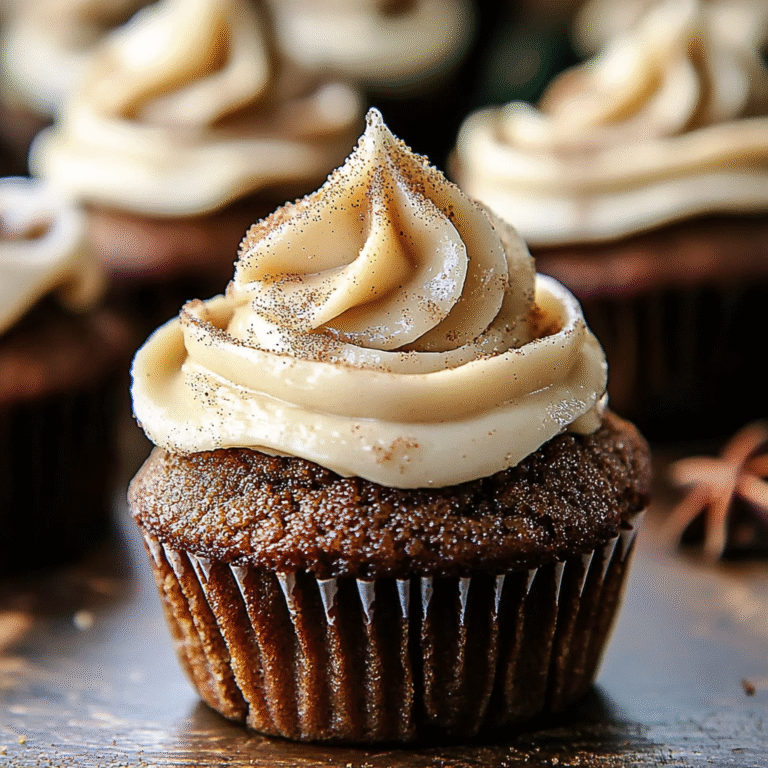 Gingerbread Cupcakes with Cinnamon Cream Cheese Frosting