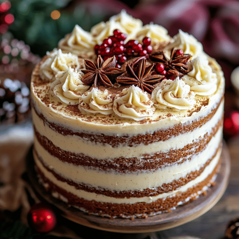 Delicious Spice Cake and Eggnog Buttercream