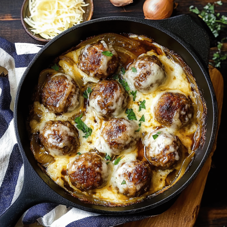 Savory Caramelized Onion Meatballs