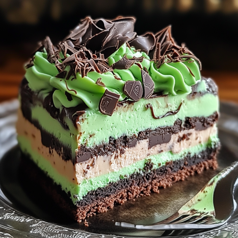 Mint Chocolate Fudge Cheesecake Cake