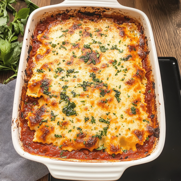 Lazy Ravioli Lasagna