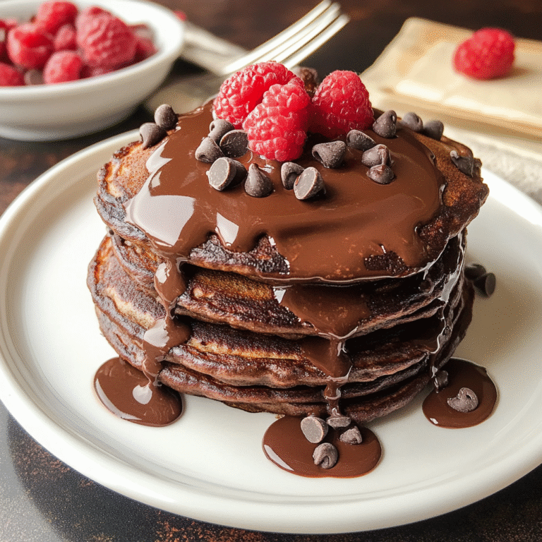 Chocolate Chocolate Chip Pancakes