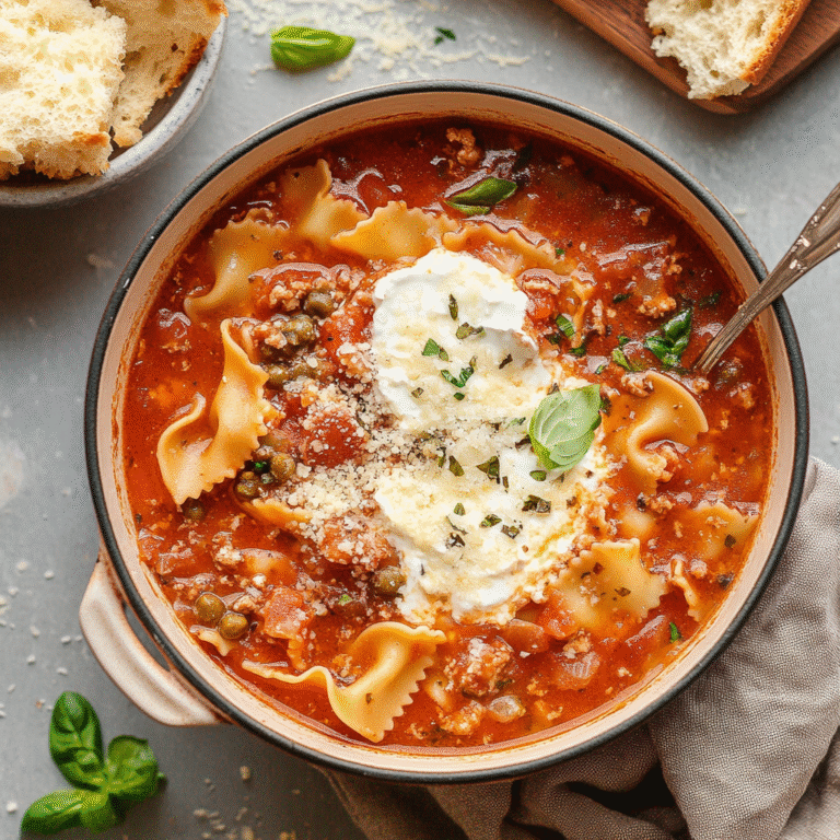 One Pot Lasagna Soup