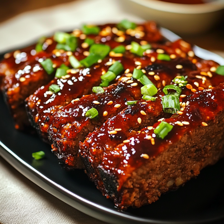 Sweet Spicy Korean BBQ Meatloaf