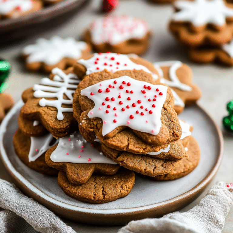 Frosted Gingerbread Cookies