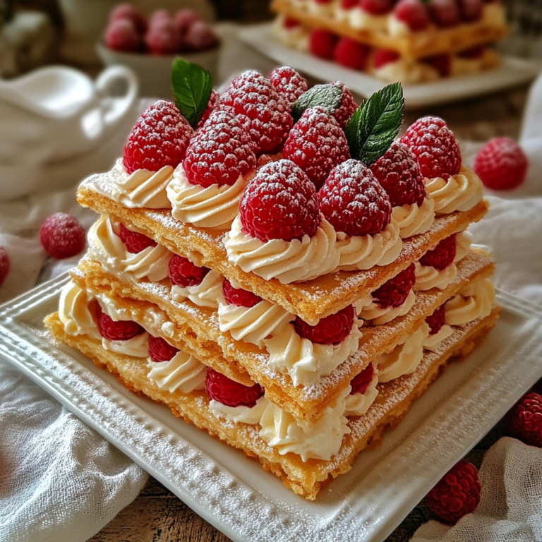 Raspberry Cream Napoleons
