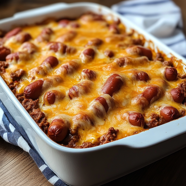 Chili Cheese Dog Casserole