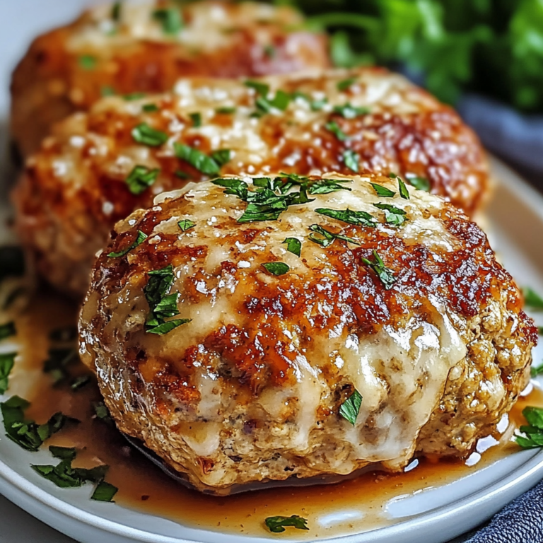 Garlic Parmesan Chicken Meatloaves