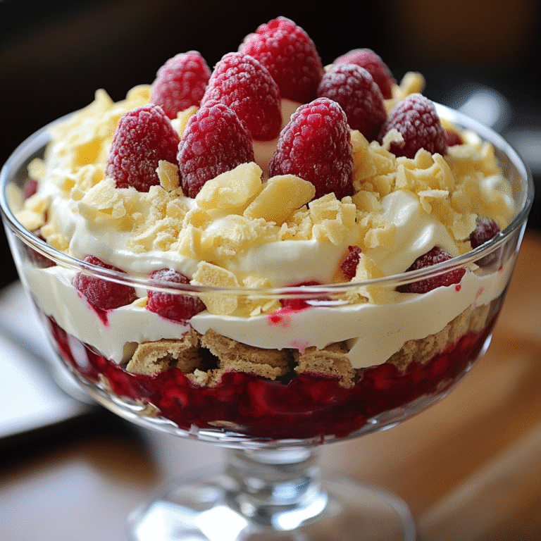 White Chocolate Raspberry Trifle
