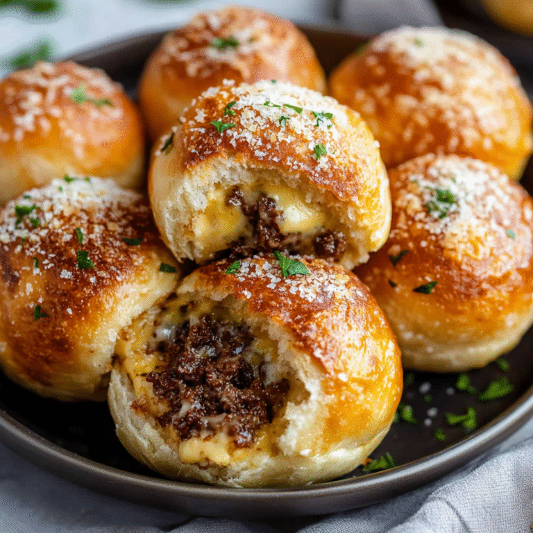 Garlic Parmesan Cheeseburger Bombs