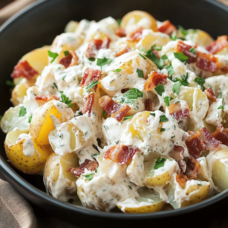 Cheddar Bacon Ranch Potato Salad: A Creamy, Flavorful Twist on a Classic Side Dish