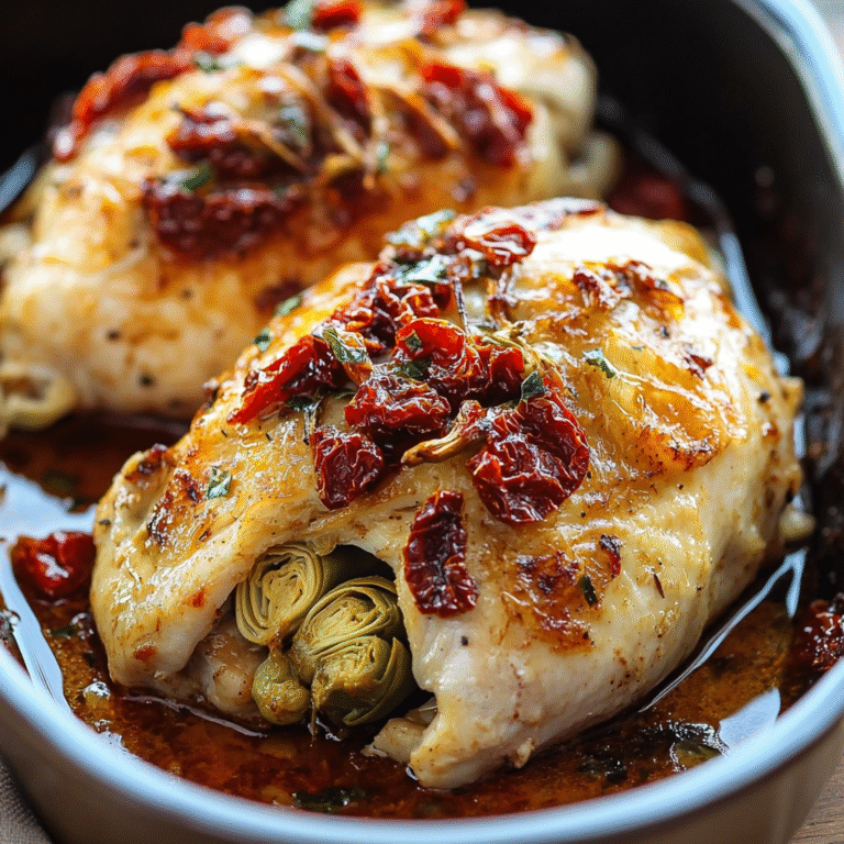 Stuffed Chicken with Sun-Dried Tomatoes and Artichokes
