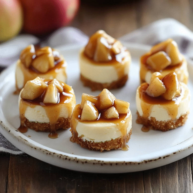Mini Caramel Apple Cheesecake Bites: Irresistible Treats for Cozy Gatherings