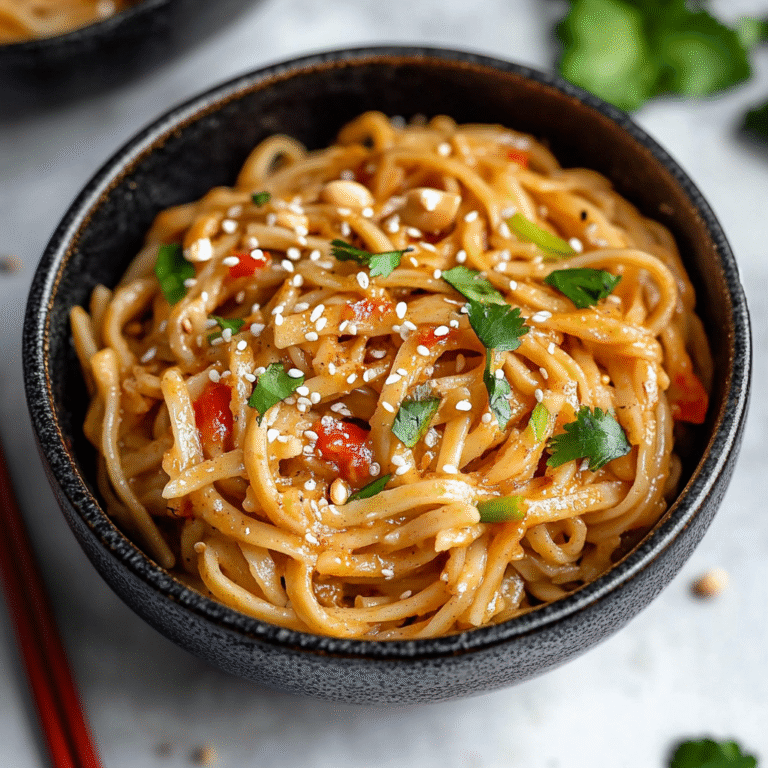 Spicy Peanut Butter Noodles Recipe