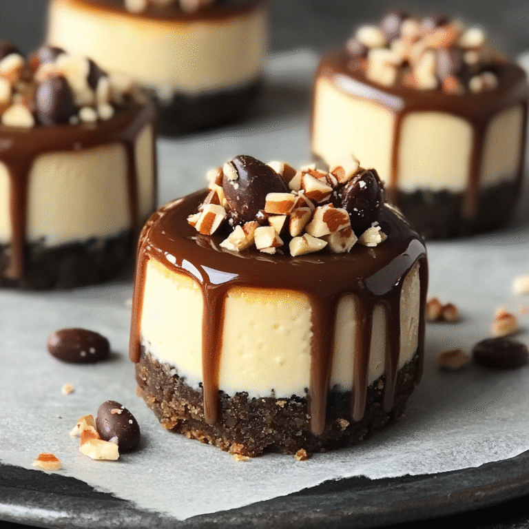 Healthy Mini Turtle Cheesecakes