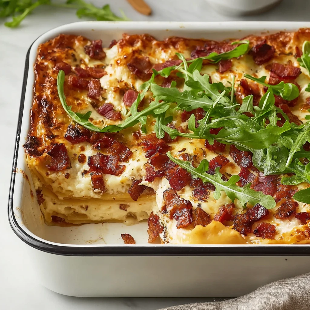 Best Chicken Bacon Ranch Lasagna Recipe Easy Chicken Bacon Ranch Lasagna How To Make Chicken Bacon Ranch Lasagna Chicken B...