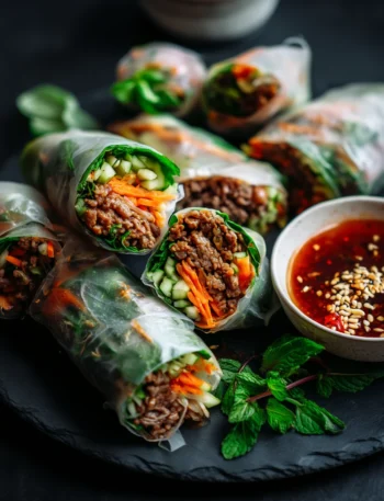 Delicious Thai Basil Beef Rolls Recipe Youll Love