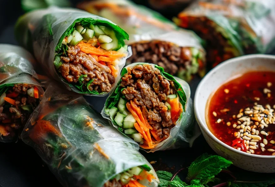 Delicious Thai Basil Beef Rolls Recipe Youll Love