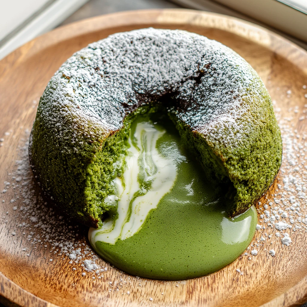 Healthier Matcha Lava Cakes (with Vanilla) for a Light Yet Indulgent Dessert